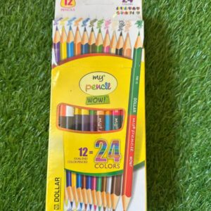 Dollar My Pencil Wow! 24-Color Dual-End Pencil Set (12 Pack)