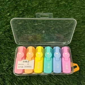 Pastel Finger Heart Highlighter Set (6-Pack)