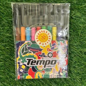 Tempo Fibretip Coloring Markers – Pack of 10