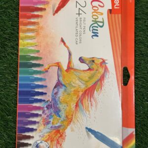 Deli ColoRun 24-Piece Washable Felt Pen Set